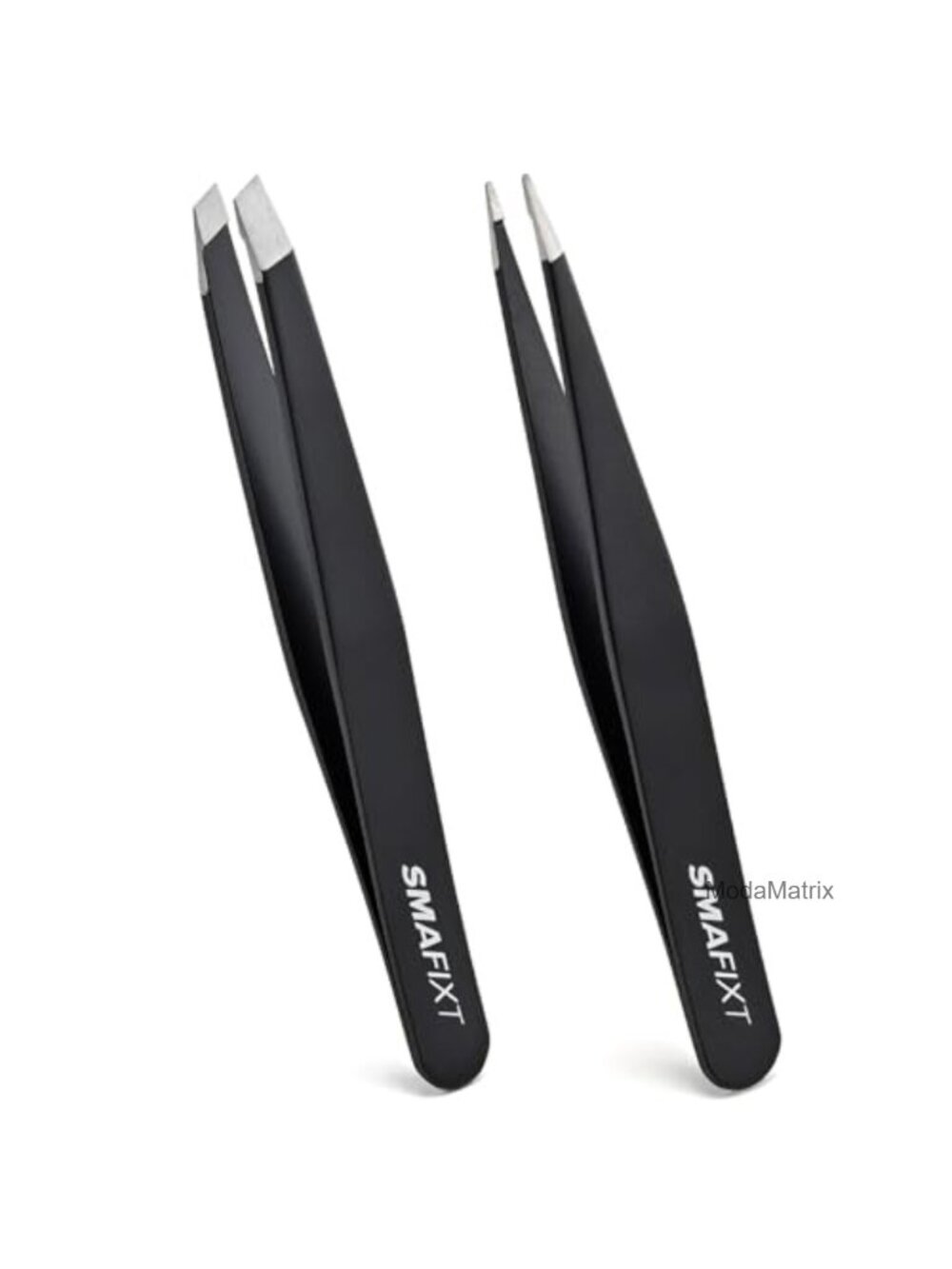 Stainless Steel Eyebrow Tweezers Set Slant Point Precision Hair Removal